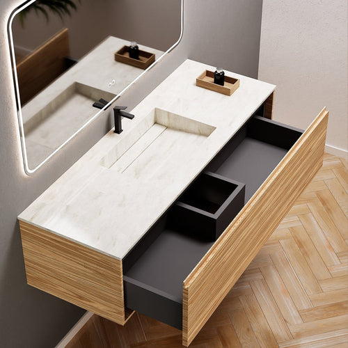 Aurora Frame – Corian® Basin with 1 Drawer Vanity - ROVALUX