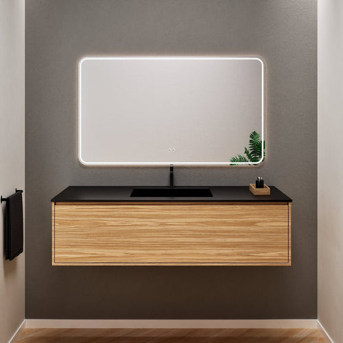 Aurora Frame – Corian® Basin with 1 Drawer Vanity - ROVALUX