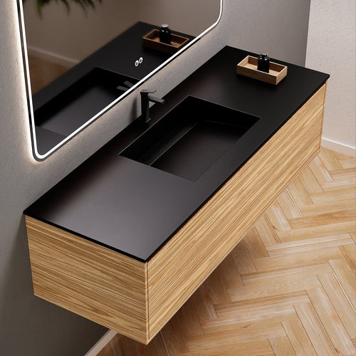 Aurora Frame – Corian® Basin with 1 Drawer Vanity - ROVALUX