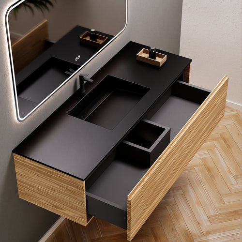 Aurora Frame – Corian® Basin with 1 Drawer Vanity - ROVALUX