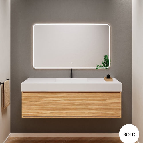 Aurora Frame – Corian® Basin with 1 Drawer Vanity - ROVALUX