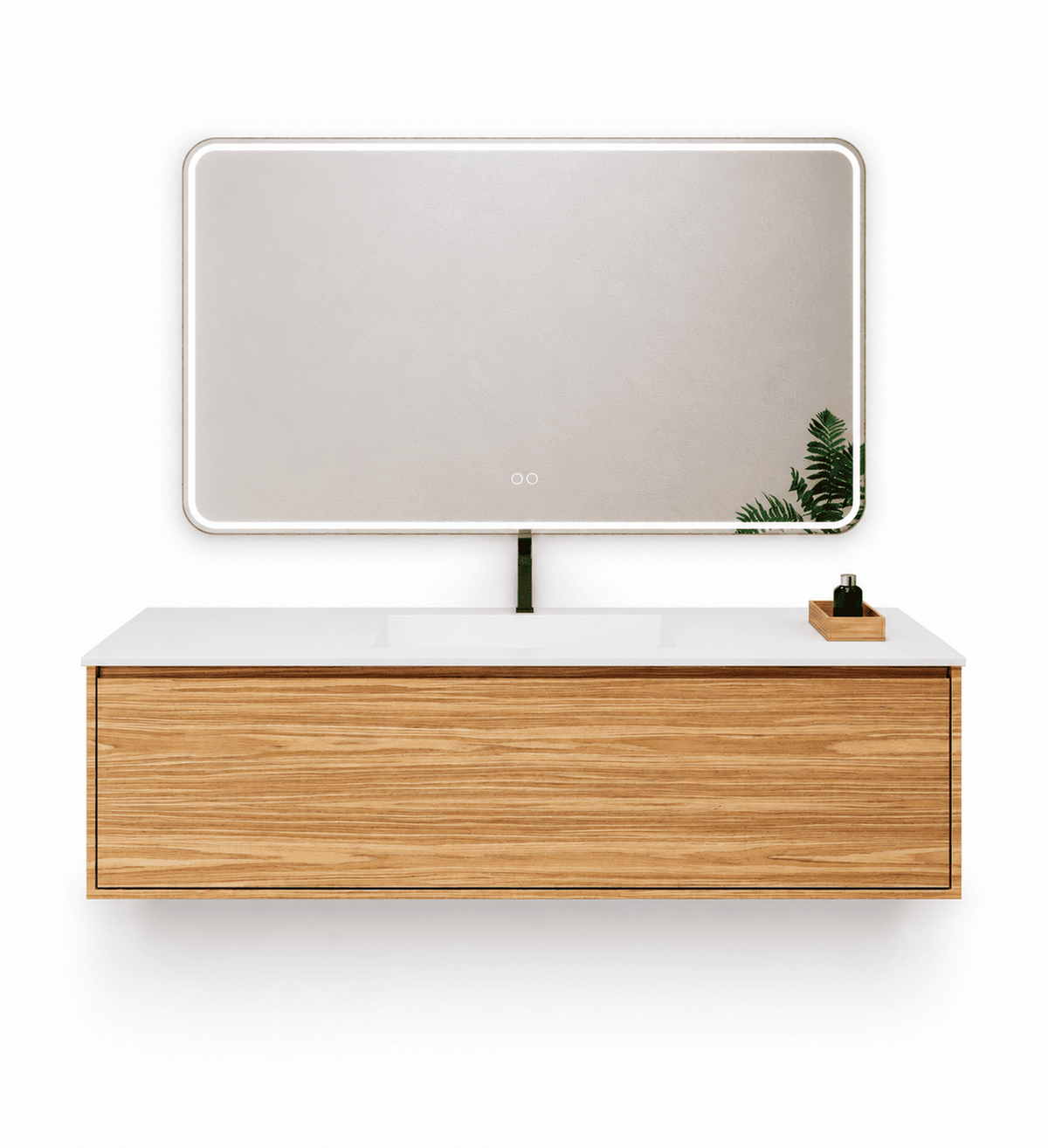 Aurora Frame – Corian® Basin with 1 Drawer Vanity - ROVALUX