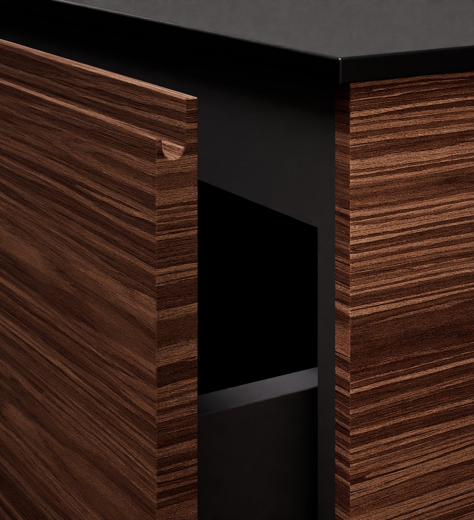 Aurora – Corian® Basin Unit with 1 Drawer, Bottom Shelf and Feet-Standing Vanity - ROVALUX