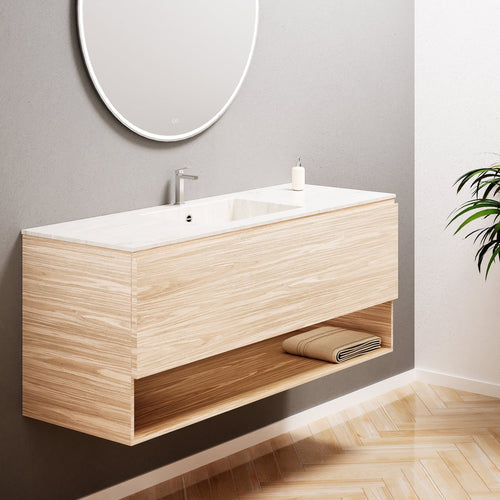 Aurora – Corian® Basin Unit with 1 Drawer and Bottom Shelf - ROVALUX