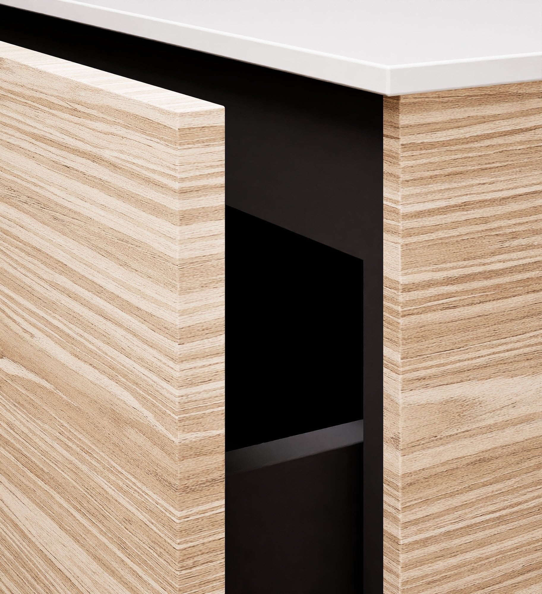 Aurora – Corian® Basin Unit with 1 Drawer and Bottom Shelf - ROVALUX