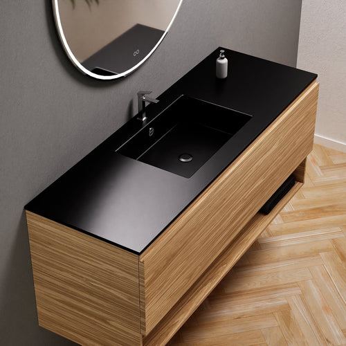 Aurora – Corian® Basin Unit with 1 Drawer and Bottom Shelf - ROVALUX