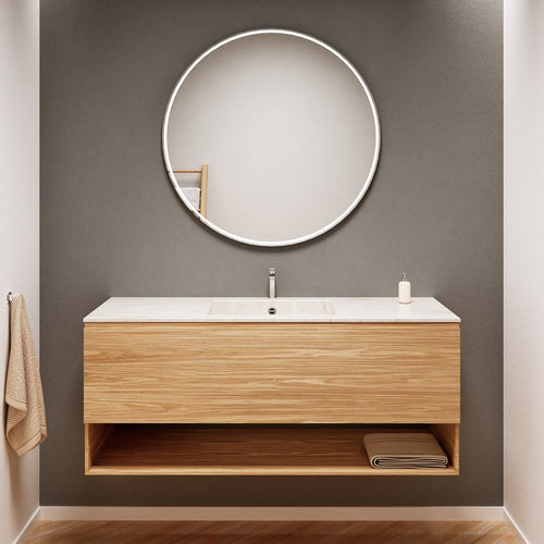 Aurora – Corian® Basin Unit with 1 Drawer and Bottom Shelf - ROVALUX