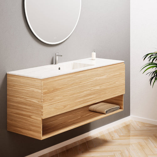 Aurora – Corian® Basin Unit with 1 Drawer and Bottom Shelf - ROVALUX