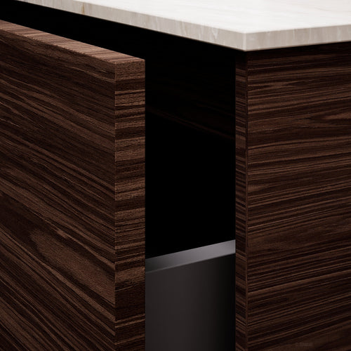 Aurora Frame – Corian® Basin with 1 Drawer and Side Shelf - ROVALUX