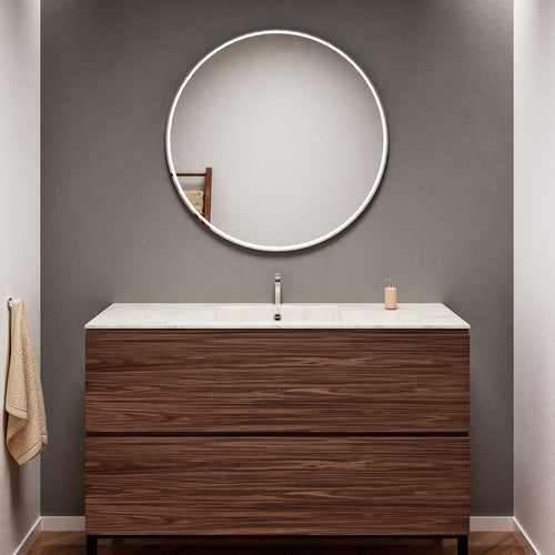 Aurora – Corian® Basin Unit with 2 Drawers and Feet-Standing Vanity - ROVALUX
