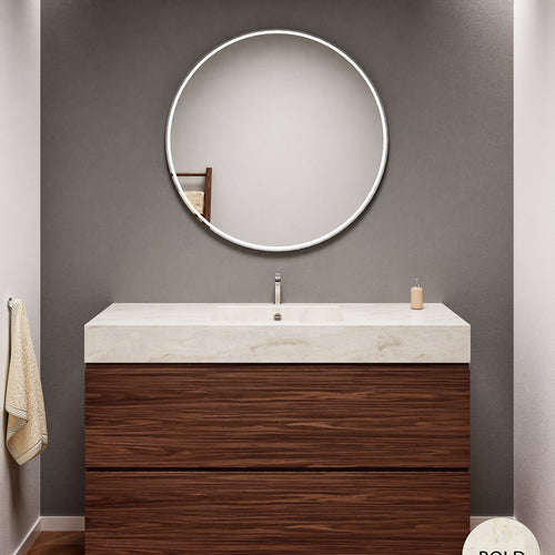 Aurora – Corian® Basin Unit with 2 Drawers and Feet-Standing Vanity - ROVALUX