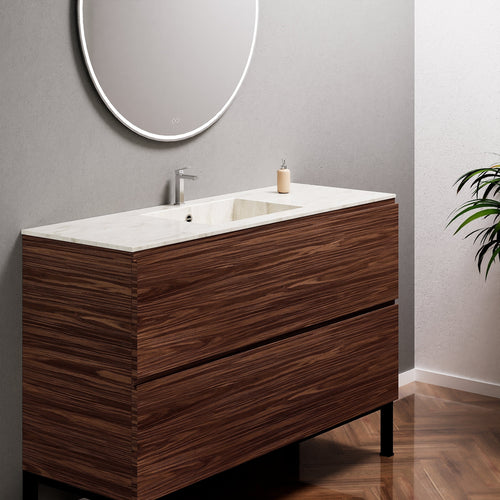 Aurora – Corian® Basin Unit with 2 Drawers and Feet-Standing Vanity - ROVALUX