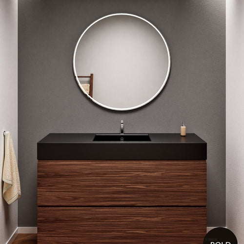 Aurora – Corian® Basin Unit with 2 Drawers and Feet-Standing Vanity - ROVALUX