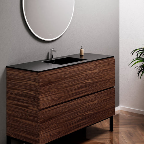 Aurora – Corian® Basin Unit with 2 Drawers and Feet-Standing Vanity - ROVALUX