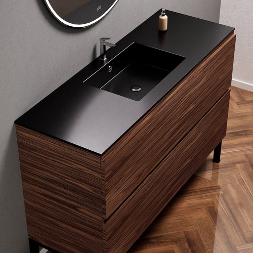 Aurora – Corian® Basin Unit with 2 Drawers and Feet-Standing Vanity - ROVALUX