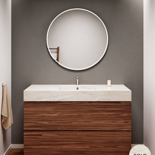 Aurora – Corian® Basin Unit with 2 Drawers and Feet-Standing Vanity - ROVALUX