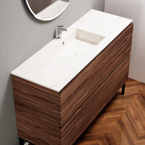 Aurora – Corian® Basin Unit with 2 Drawers and Feet-Standing Vanity - ROVALUX