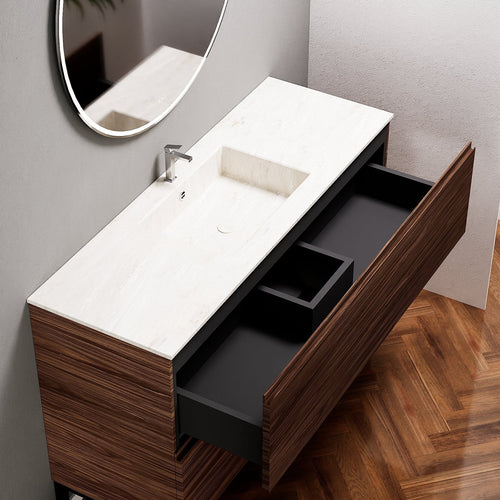 Aurora – Corian® Basin Unit with 2 Drawers and Feet-Standing Vanity - ROVALUX