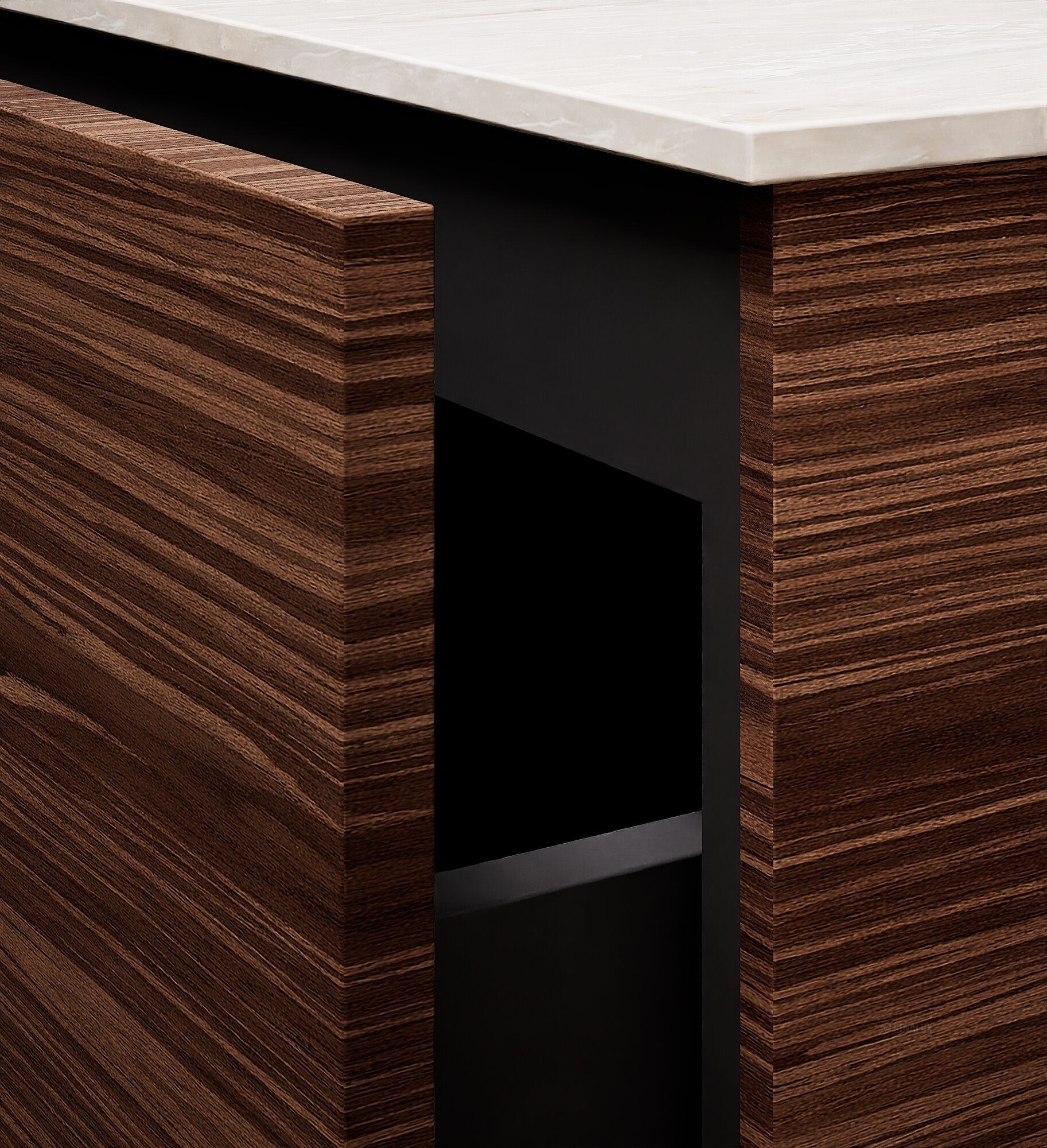 Aurora – Corian® Basin Unit with 2 Drawers and Feet-Standing Vanity - ROVALUX