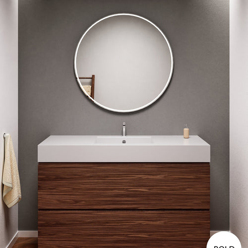 Aurora – Corian® Basin Unit with 2 Drawers and Feet-Standing Vanity - ROVALUX