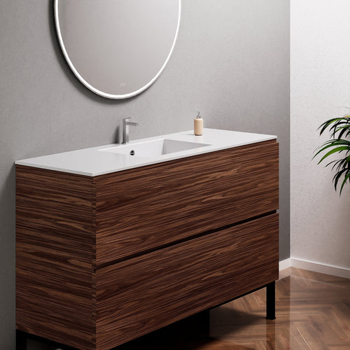 Aurora – Corian® Basin Unit with 2 Drawers and Feet-Standing Vanity - ROVALUX