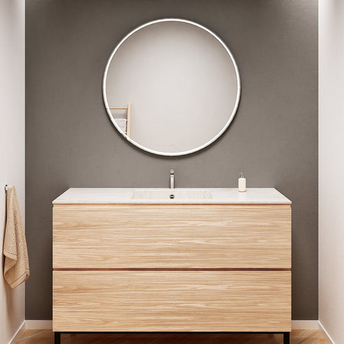 Aurora – Corian® Basin Unit with 2 Drawers and Feet-Standing Vanity - ROVALUX