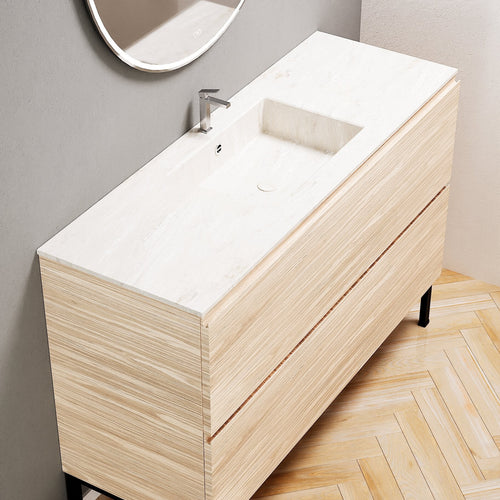 Aurora – Corian® Basin Unit with 2 Drawers and Feet-Standing Vanity - ROVALUX
