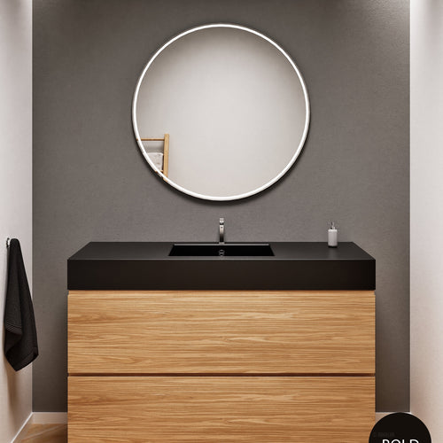 Aurora – Corian® Basin Unit with 2 Drawers and Feet-Standing Vanity - ROVALUX