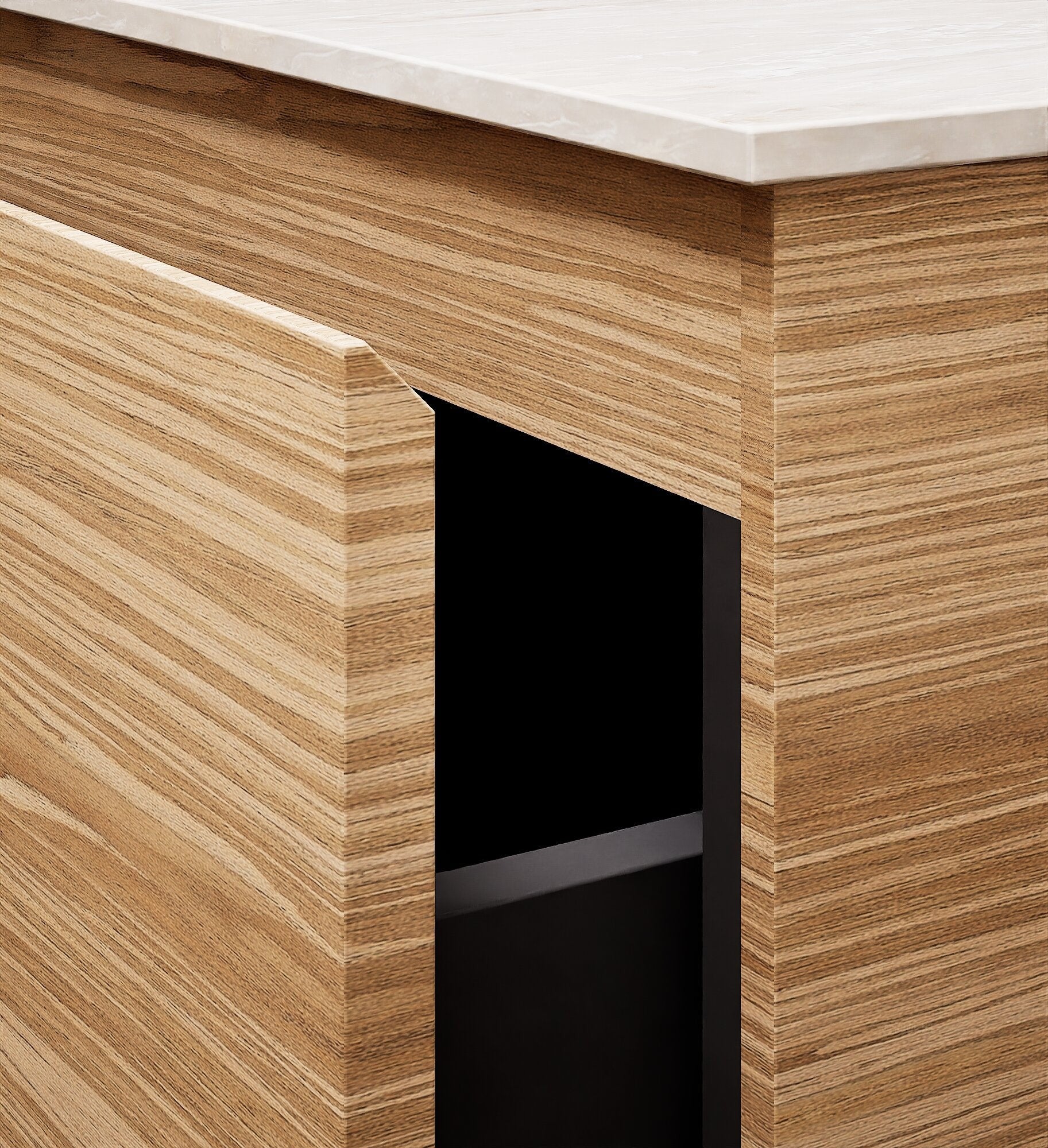 Aurora – Corian® Basin Unit with 2 Drawers and Feet-Standing Vanity - ROVALUX
