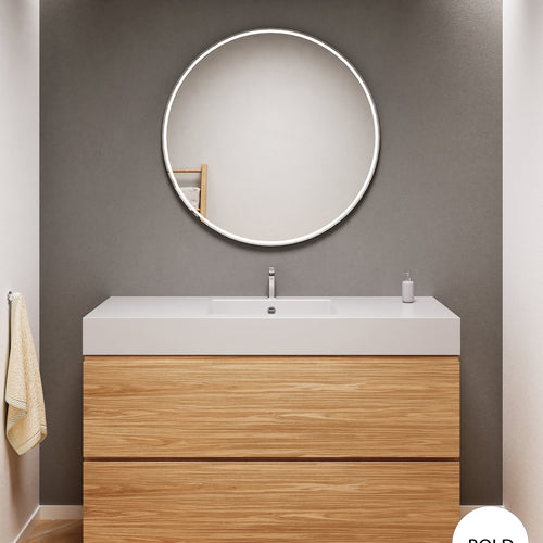 Aurora – Corian® Basin Unit with 2 Drawers and Feet-Standing Vanity - ROVALUX