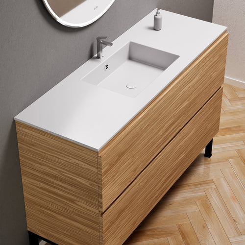 Aurora – Corian® Basin Unit with 2 Drawers and Feet-Standing Vanity - ROVALUX