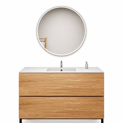 Aurora – Corian® Basin Unit with 2 Drawers and Feet-Standing Vanity - ROVALUX