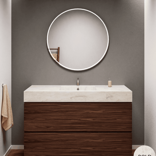 Aurora – Corian® Basin Unit with 2 Stacked Drawers - ROVALUX