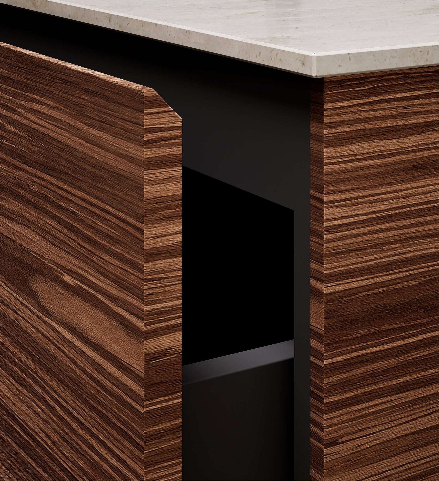 Aurora – Corian® Basin Unit with 2 Stacked Drawers - ROVALUX