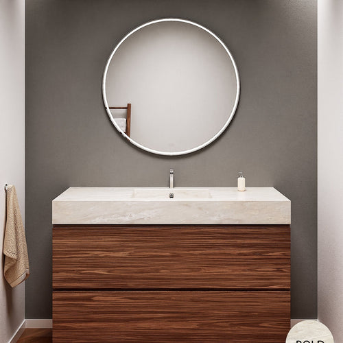Aurora – Corian® Basin Unit with 2 Stacked Drawers - ROVALUX