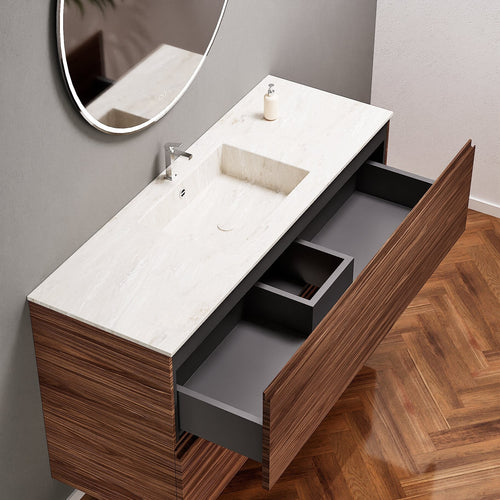 Aurora – Corian® Basin Unit with 2 Stacked Drawers - ROVALUX