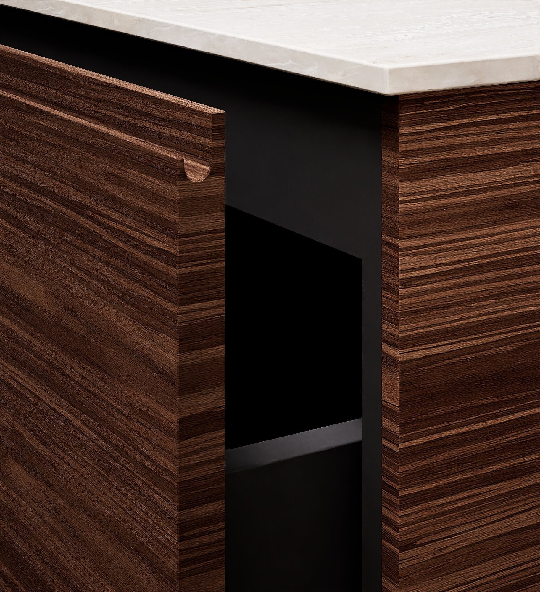 Aurora – Corian® Basin Unit with 2 Stacked Drawers - ROVALUX