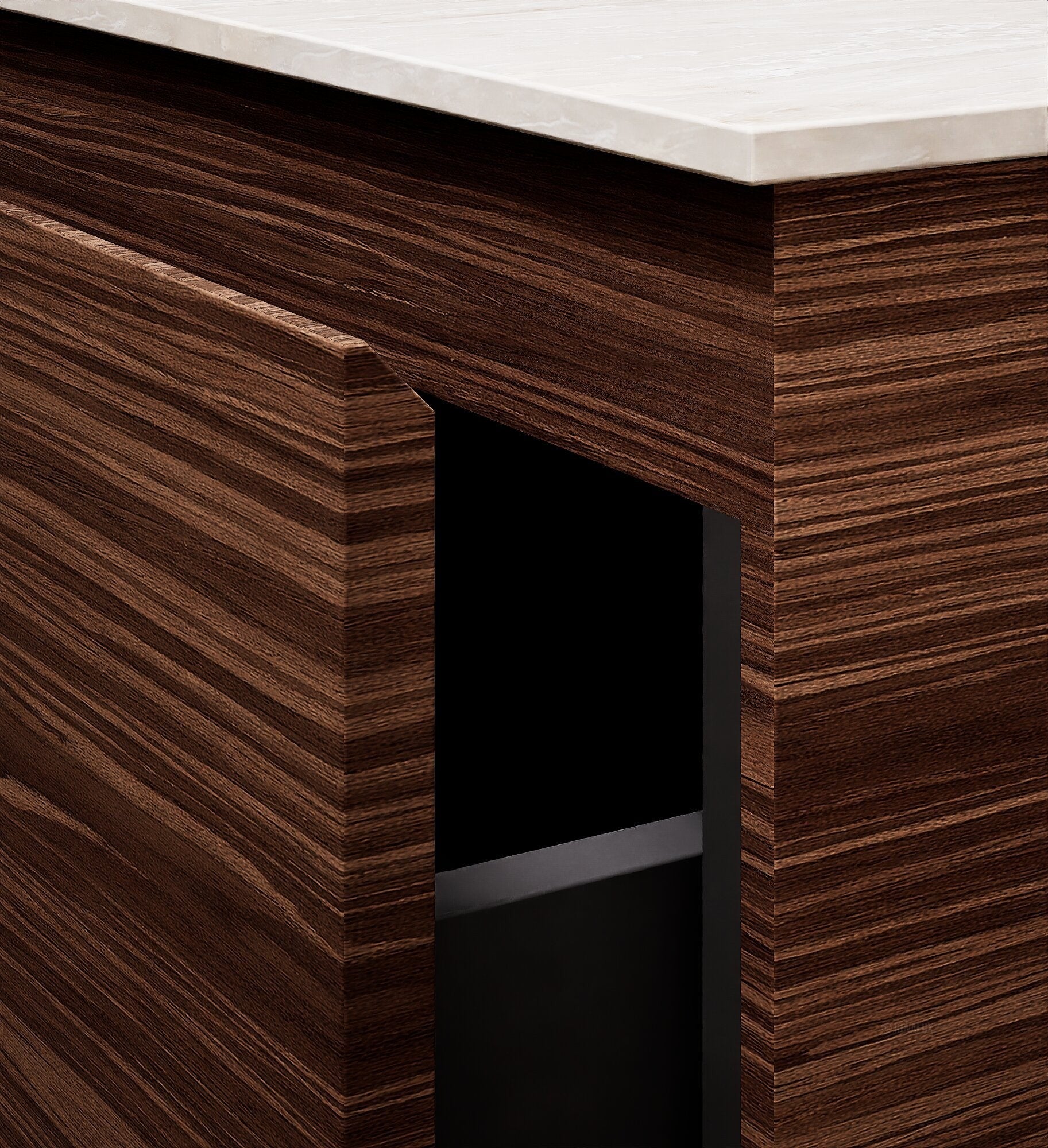 Aurora – Corian® Basin Unit with 2 Stacked Drawers - ROVALUX