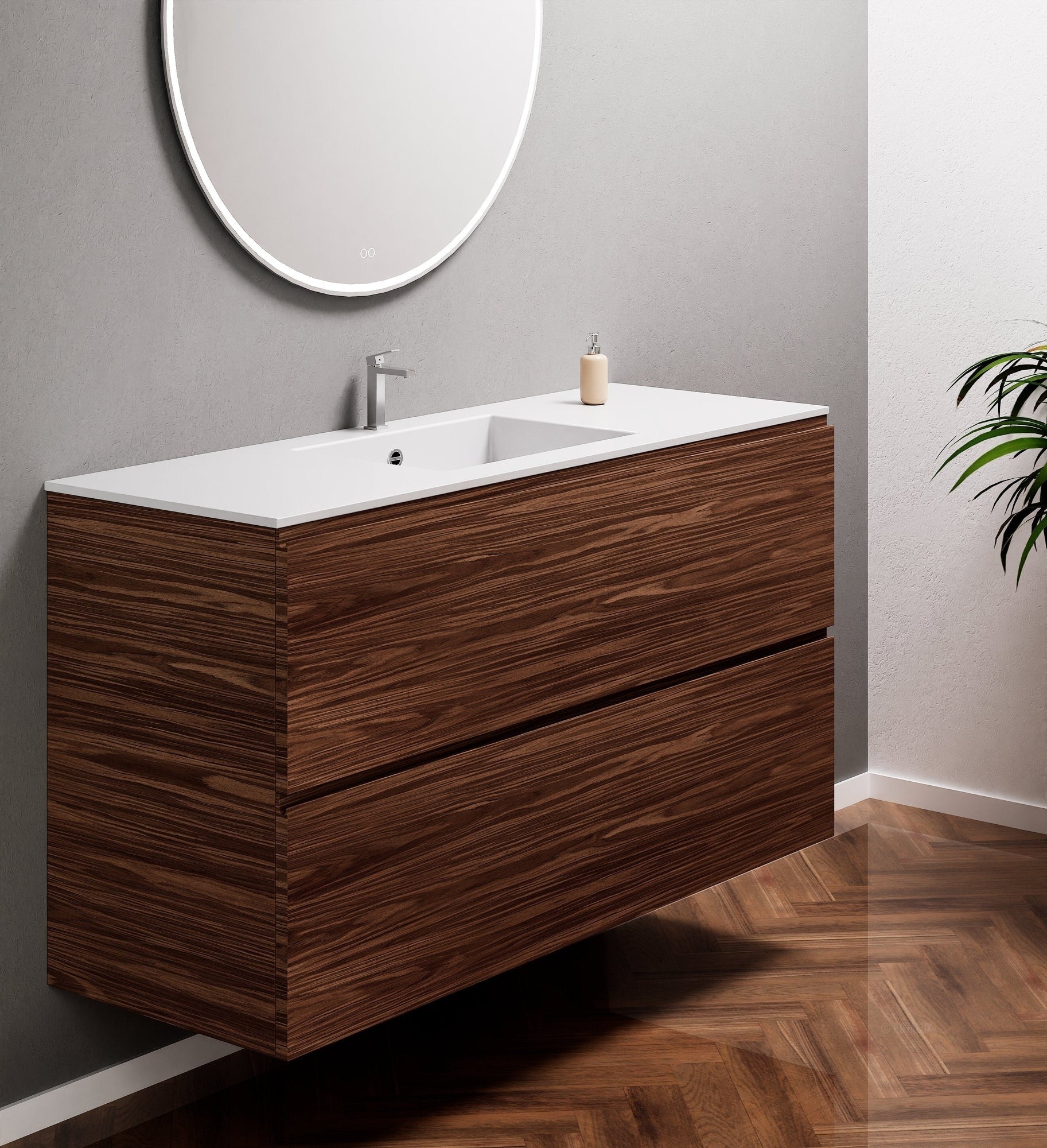 Aurora – Corian® Basin Unit with 2 Stacked Drawers - ROVALUX