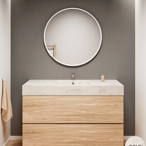 Aurora – Corian® Basin Unit with 2 Stacked Drawers - ROVALUX