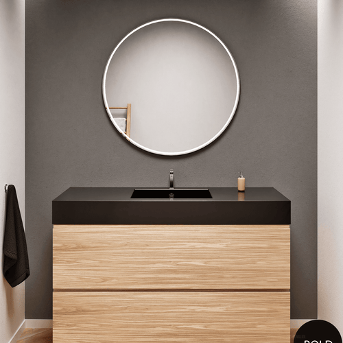 Aurora – Corian® Basin Unit with 2 Stacked Drawers - ROVALUX