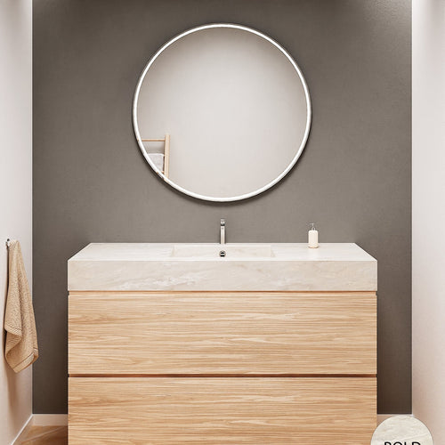 Aurora – Corian® Basin Unit with 2 Stacked Drawers - ROVALUX