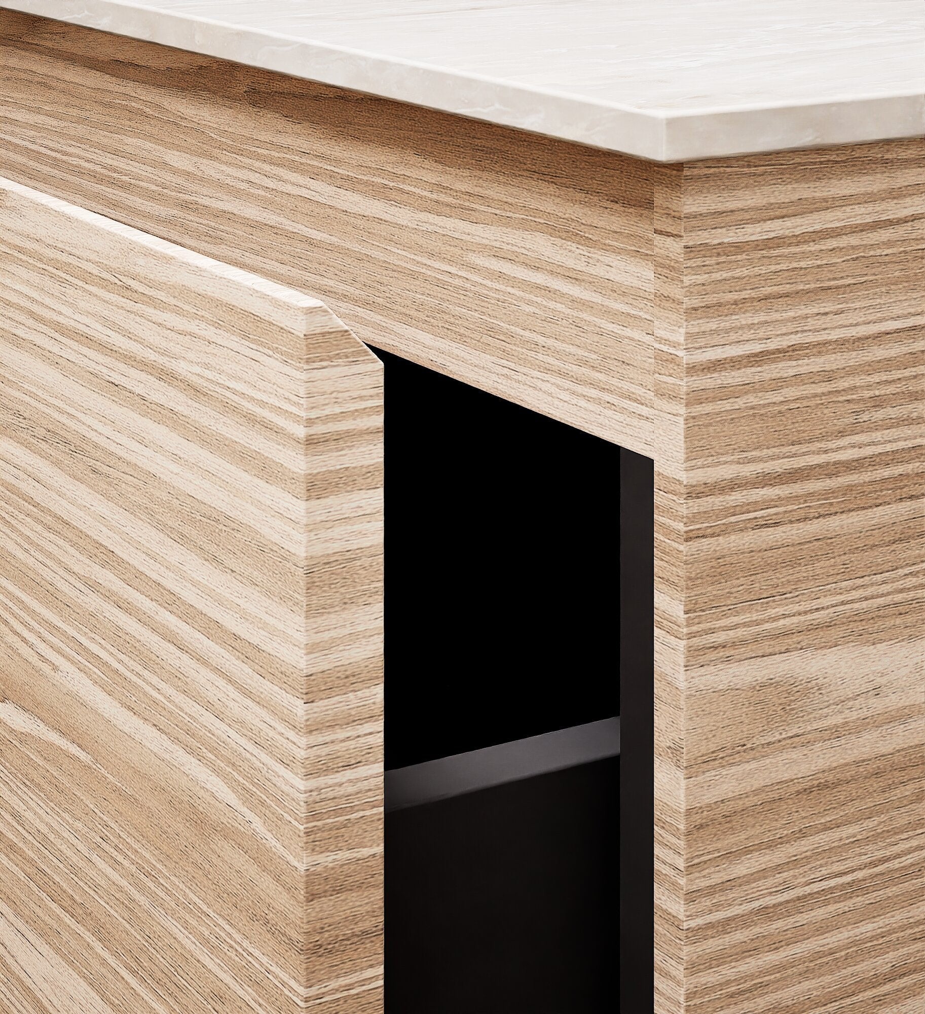 Aurora – Corian® Basin Unit with 2 Stacked Drawers - ROVALUX