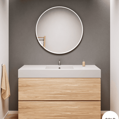 Aurora – Corian® Basin Unit with 2 Stacked Drawers - ROVALUX