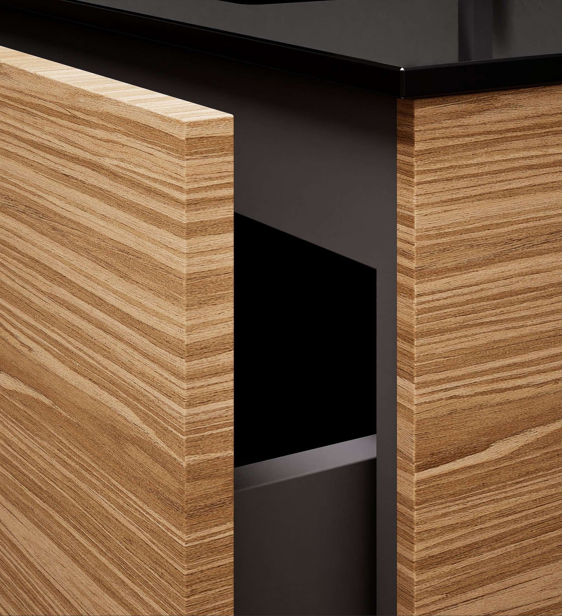 Aurora – Corian® Basin Unit with 2 Stacked Drawers - ROVALUX