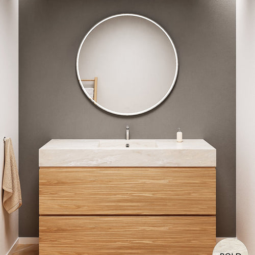 Aurora – Corian® Basin Unit with 2 Stacked Drawers - ROVALUX