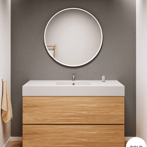 Aurora – Corian® Basin Unit with 2 Stacked Drawers - ROVALUX