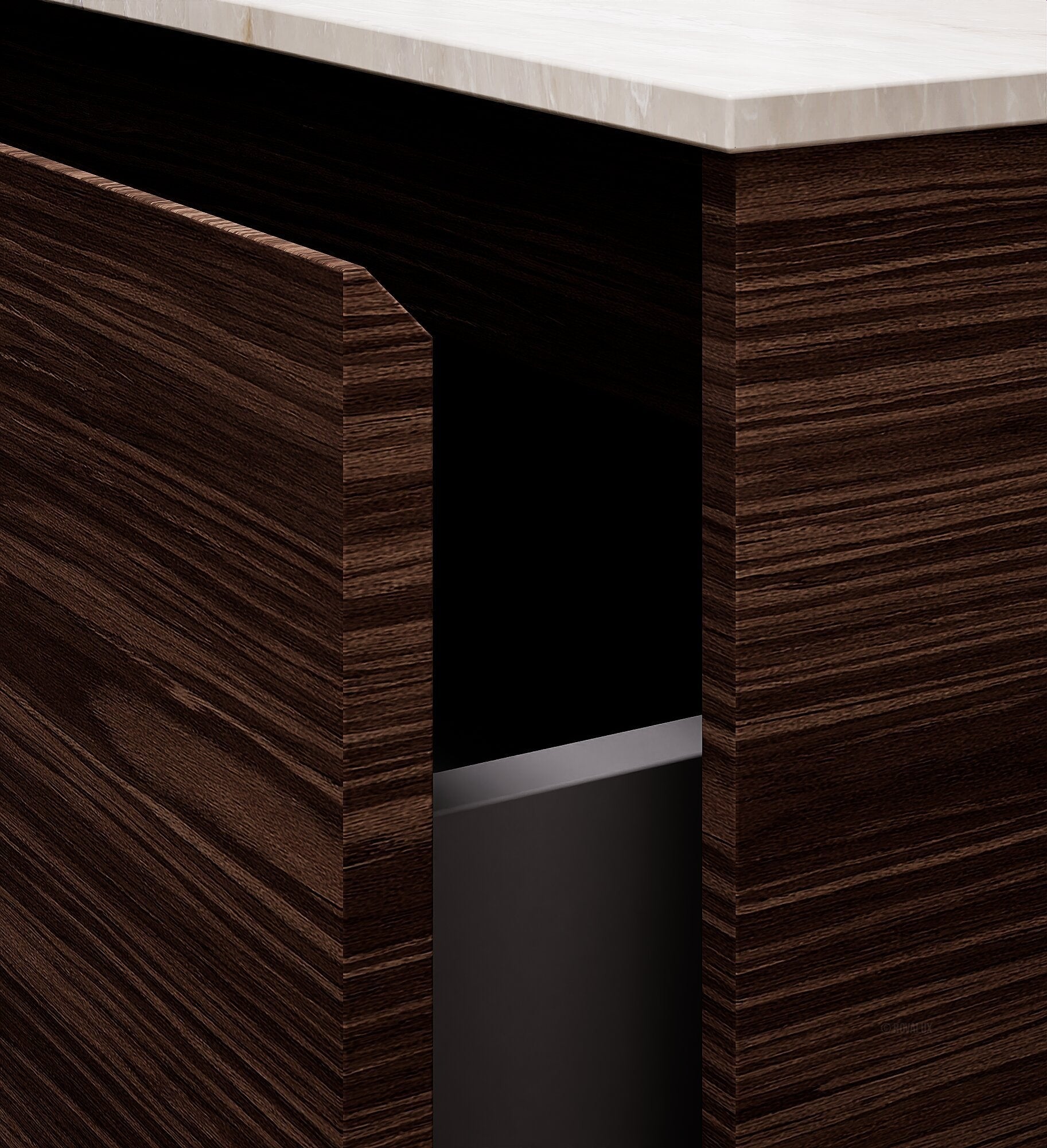 Aurora Frame – Corian® Basin with 2 Stacked Drawers - ROVALUX