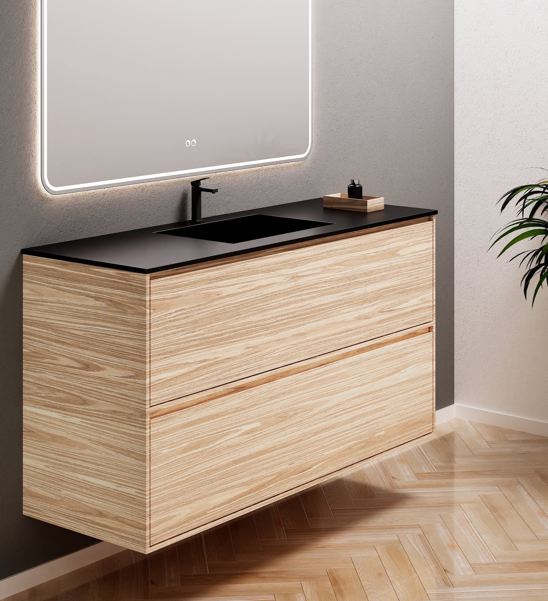Aurora Frame – Corian® Basin with 2 Stacked Drawers - ROVALUX