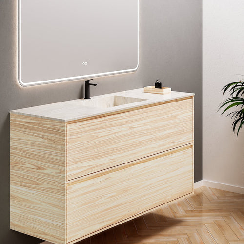 Aurora Frame – Corian® Basin with 2 Stacked Drawers - ROVALUX